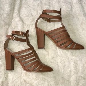 Brown Buckle Booties